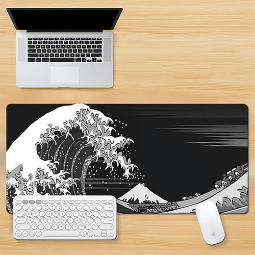 Craft,Gaming Mauspad XL (30 x 80 cm), erweitertes großes Mauspad, Schreibtischunterlage, genähte Kanten, rutschfeste Gummiunterseite, Landschafts-Tastatur-Pad (80 x 30 cm) von EASTARAL