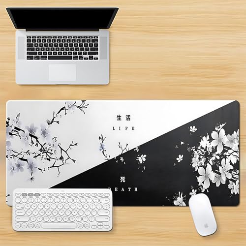 Craft,Gaming Mauspad XL (30 x 80 cm), erweitertes großes Mauspad, Schreibtischunterlage, genähte Kanten, rutschfeste Gummiunterseite, Landschafts-Tastatur-Pad (80 x 30 cm) von EASTARAL