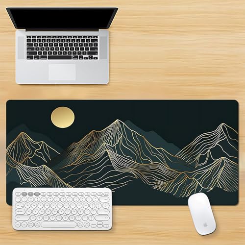 Craft,Gaming Mauspad XL (30 x 80 cm), erweitertes großes Mauspad, Schreibtischunterlage, genähte Kanten, rutschfeste Gummiunterseite, Landschafts-Tastatur-Pad (80 x 30 cm) von EASTARAL