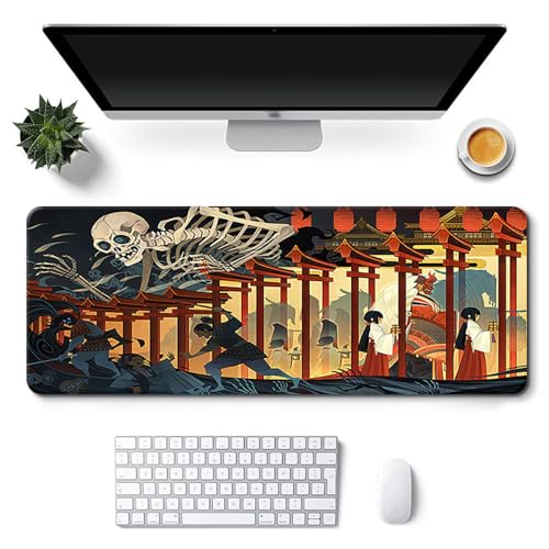 Craft,Gaming-Mauspad XL (30 x 80 cm), erweitertes großes Mauspad, Schreibtischunterlage, genähte Kanten, rutschfeste Gummiunterseite, Tastaturunterlage (80 x 30 cm) von EASTARAL