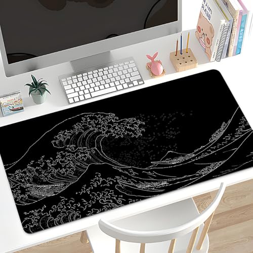 Craft,Gaming-Mauspad XL (30 x 80 cm), erweitertes großes Mauspad, Schreibtischunterlage, genähte Kanten, rutschfeste Gummiunterseite, Tastaturunterlage (80 x 30 cm) von EASTARAL