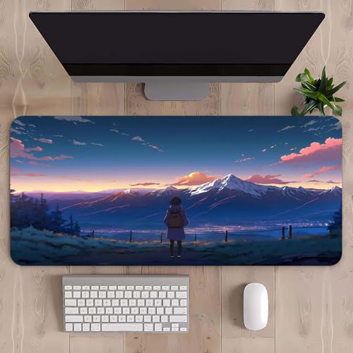 Craft,Gaming-Mauspad XL (30 x 80 cm), erweitertes großes Mauspad, Schreibtischunterlage, genähte Kanten, rutschfeste Gummiunterseite, Tastaturunterlage (80 x 30 cm) von EASTARAL