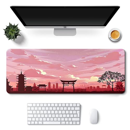 Craft,Gaming-Mauspad XL (30 x 80 cm), erweitertes großes Mauspad, Schreibtischunterlage, genähte Kanten, rutschfeste Gummiunterseite, Tastaturunterlage (80 x 30 cm) von EASTARAL