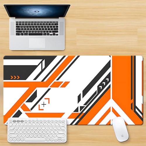 Craft,Gaming Mauspad XL (30 x 80 cm), geometrische Figur, erweitertes großes Mauspad, Schreibtischunterlage, genähte Kanten, rutschfeste Gummiunterseite, Tastaturunterlage (80 x 30 cm) von EASTARAL