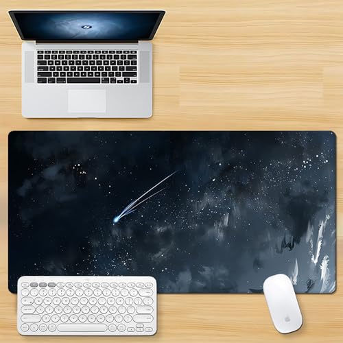 Craft,Gaming Mauspad XL (30 x 80 cm), geometrische Figur, erweitertes großes Mauspad, Schreibtischunterlage, genähte Kanten, rutschfeste Gummiunterseite, Tastaturunterlage (80 x 30 cm) von EASTARAL