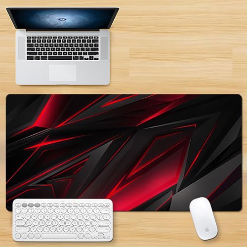 Craft,Gaming Mauspad XL (30 x 80 cm), geometrische Figur, erweitertes großes Mauspad, Schreibtischunterlage, genähte Kanten, rutschfeste Gummiunterseite, Tastaturunterlage (80 x 30 cm) von EASTARAL