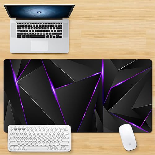 Craft,Gaming Mauspad XL (30 x 80 cm), geometrische Figur, erweitertes großes Mauspad, Schreibtischunterlage, genähte Kanten, rutschfeste Gummiunterseite, Tastaturunterlage (80 x 30 cm) von EASTARAL