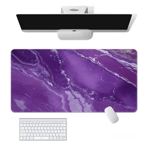 Craft,Gaming-Mauspad XL (30 x 80 cm), verlängertes großes Marmor-Mauspad, Schreibtischunterlage, genähte Kanten, rutschfeste Gummiunterseite, Tastaturunterlage (80 x 30 cm) von EASTARAL