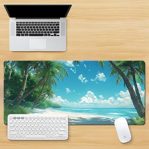 Gaming-Mauspad XL (30 x 80 cm), erweitertes großes Mauspad, Schreibtischunterlage, genähte Kanten, rutschfeste Gummiunterseite, Tastaturunterlage (80 x 30 cm) von EASTARAL