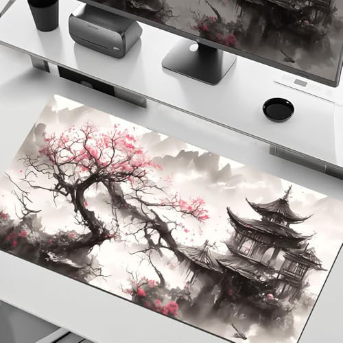 Gaming-Mauspad XL (30 x 80 cm), erweitertes großes Mauspad, Schreibtischunterlage, genähte Kanten, rutschfeste Gummiunterseite, Tastaturunterlage (80 x 30 cm) von EASTARAL