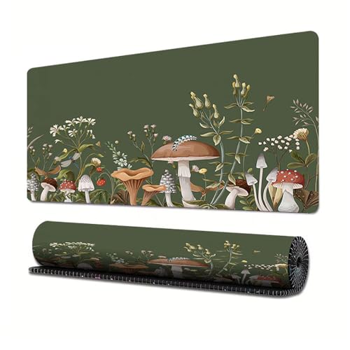 Gaming-Mauspad mit Blume, Handwerk, XL (30 x 80 cm), erweitertes großes Mauspad, Schreibtischunterlage, genähte Kanten, rutschfeste Gummiunterseite, Tastatur-Pad (80 x 30 cm) von EASTARAL