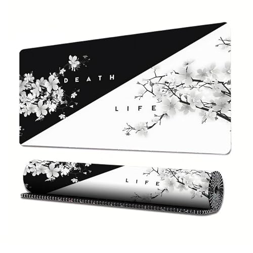 Gossip,Craft,Gaming-Mauspad XL (30 x 80 cm), erweitertes großes Mauspad, Tintenwäsche, Malerei, Schreibtischunterlage, genähte Kanten, rutschfeste Gummiunterseite, Tastaturunterlage (80 x 30 cm) von EASTARAL