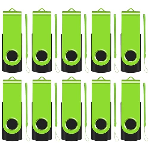 EASTBULL USB Stick 4GB 10 Stück USB-Sticks 2.0 Drehbar Speichersticks Drive Flash Laufwerk mit 10 Stück Seil,Grün EASTBULL USB Stick 4GB 10 Stück USB-Sticks 2.0 Drehbar Speichersticks Drive Flash Laufwerk mit 10 Stück Seil,Grün von EASTBULL