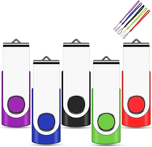 EASTBULL USB 2.0 Thumb Flash-Laufwerke, Dreh-Design zum Aufklappen, Stift Memory Stick, 5-teilig Multi-colours 32 GB EASTBULL USB 2.0 Thumb Flash-Laufwerke, Dreh-Design zum Aufklappen, Stift Memory Stick, 5-teilig Multi-colours 32 GB von EASTBULL