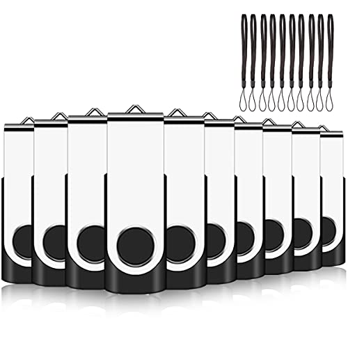 Eastbull USB 2.0 Flash Memory-Sticks, zur Speicherung von Daten, zusammenklappbar, 10 Stück, mit Lanyard schwarz Schwarz 512 MB Eastbull USB 2.0 Flash Memory-Sticks, zur Speicherung von Daten, zusammenklappbar, 10 Stück, mit Lanyard schwarz Schwarz 512 MB von EASTBULL