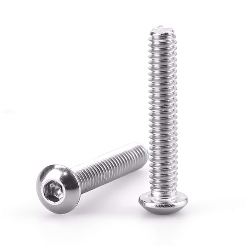3/8-16 x 2-1/2" Button Head Socket Cap Bolts Screws, 304 Stainless Steel 18-8, Fully Machine Thread, Bright Finish, 10 PCS 3/8-16 x 2-1/2" Button Head Socket Cap Bolts Screws, 304 Stainless Steel 18-8, Fully Machine Thread, Bright Finish, 10 PCS von EASTLO