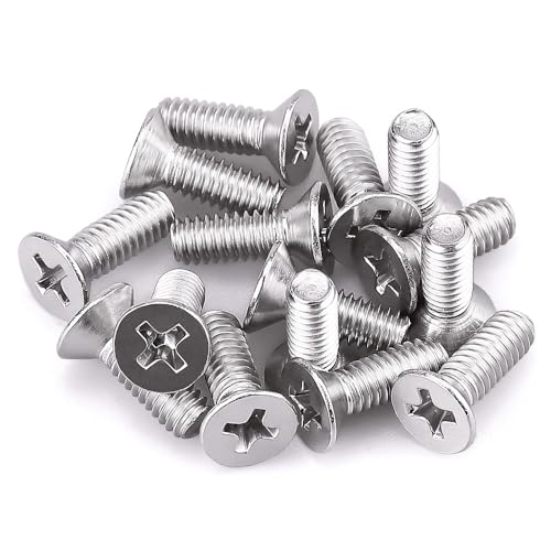 #8-32 x 3/8 Zoll Kreuzschlitz-Maschinenschrauben, 304 Edelstahl (18–8), Grobgewinde, UNC-Vollgewinde, 100 Stück von EASTLO
