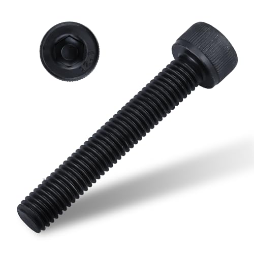 Innensechskantschrauben, M3-0,5 x 45 mm, legierter Stahl der Güteklasse 12,9, schwarzes Oxid-Finish, Vollgewinde, Grobgewinde, Inbus-Sechskantantrieb, 100 Stück Innensechskantschrauben, M3-0,5 x 45 mm, legierter Stahl der Güteklasse 12,9, schwarzes Oxid-Finish, Vollgewinde, Grobgewinde, Inbus-Sechskantantrieb, 100 Stück von EASTLO
