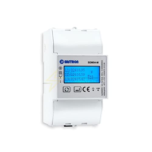 Eastron SDM54-M MID-zertifiziertes dreiphasiges 100-A-Direktanschluss-DIN-Schienen-RS485-Modbus-MID-Messgerät für EV-Ladegeräte und Solarsysteme von EASTRON