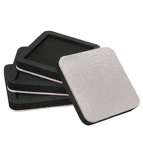 Verbesserte Filz-Möbelgleiter für Hartholzböden, 4 Stück, 12,7 cm, robuste Möbelgleiter mit einzigartigem Rillen-Design, einfach und sicher jeden Gegenstand zu bewegen von EASTWONDER