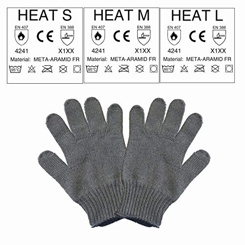 EASY-HOBBY Heat-Hitze-Schutz-Handschuh für Grill & Ofen Kamin aus Aramidfasern - bis ca. 250°C (Größe S) von EASY-HOBBY