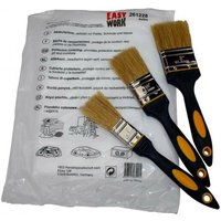 Pinselset Flachpinsel 25 - 50mm Malerpinsel Set mit Maler Abdeckfolie von EASY WORK