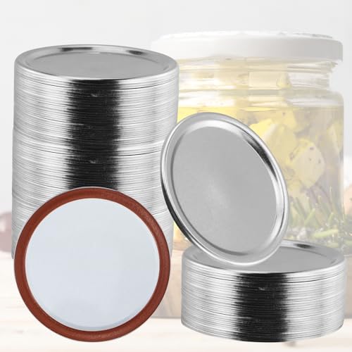 26Pcs Deckel für Schraubgläser, 86MM Breiten Mund Konserven Deckel Weißblech Mason Jar Deckel Canning Jar Deckel Set für Einmachglas Ball Glas Canning Deckel Lagerung von EASYKEENECOM