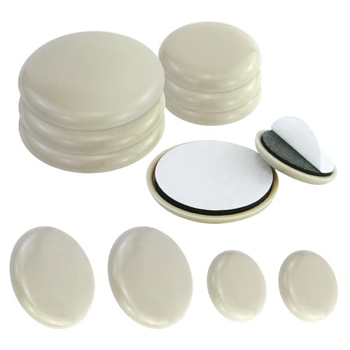 Möbelgleiter, 12 Stück PTFE Selbstklebende Möbelschieber, Möbel Bewegen Pads zum Bewegen Schwerer Möbel (Runden, 35mm、50mm) von EASYKEENECOM