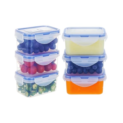 EASYLOCK 6er-Set 180ML Kleine Dosen mit Deckel Plastik Eisbehälter für Speiseeis Gefrierdosen Klein Mikrowellengeschirr Kimchi Behälter Snackbox von EASYLOCK