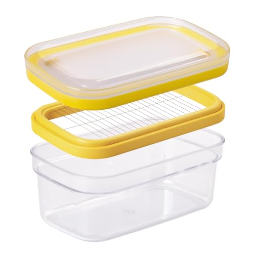 EASYLOCK Butterdose Kunststoff Butterschneider für 280g Butter in 40 gleiche Portionen aufteilen von EASYLOCK