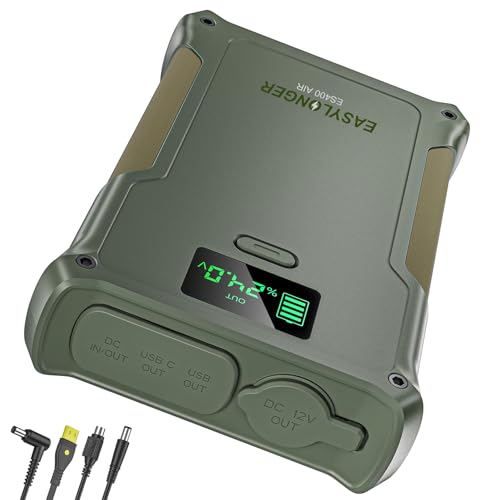 EASYLONGER ES400 AIR CPAP Akku 40000mAh/148Wh Akku für CPAP Gerät 12V 24V CPAP Akkupack CPAP Powerbank CPAP Batterie für ResMed AirSense 10/ AirSense11/ S9/ Aircurve 10/ AirMini/Philips DreamStation von EASYLONGER