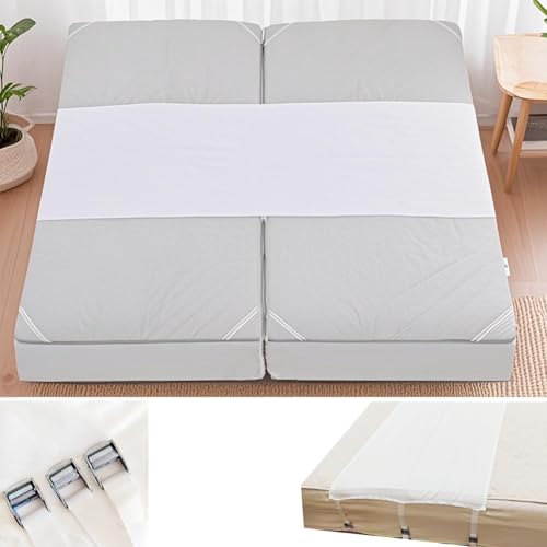 EASYMALL Bettbrücke, geteilter King-Lückenfüller, Doppel- zu Kingsize-Bett, rutschfest, Matratzenverbinder mit 3 Metallschnallen, 3-Minuten-Setup von EASYMALL