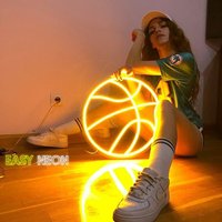 Basketball Neon Schild, Led Benutzerdefiniertes Handgemachtes Ein Geschenk An Einen Basketballspieler Alle Deko, Licht, Geschenk von EASYNEON