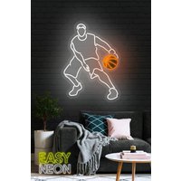 Basketball Spieler Neon Schild Wanddekoration Zeichen Home Deor Sportschilder Custom von EASYNEON