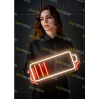 Batteriearme Led Neon Zeichen | Phone Charge Level - Wähle Deine Farbe, Größe Und Steuere Helligkeit von EASYNEON