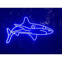 Blauer Hai Neon Schild - Custom Flex Led Für Zuhause, Event Schild, Meer Und Ozean, Schlafzimmer Mit Lampe, Urlaubs Geschenk, Home Decor von EASYNEON