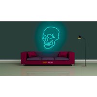 Halloween Deko Totenkopf Neon Schild, Led Neon Licht, Wandkunst, Wand Dekor, Deko, Zeichen von EASYNEON