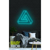 Infinity Triangle - Led Neon Schild, Inneneinrichtung, Raumdekor, Wanddekoration, Custom Sign, Home von EASYNEON