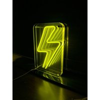 Lightning Bolt 3D Schild - Led Neon Schild, Wanddekoration, Wandschild, Neonlichter von EASYNEON