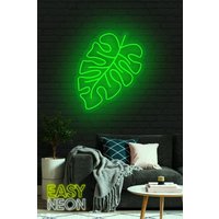 Monstera Blatt Neon Schild, Led Wandkunst, Wand Dekor, Schild von EASYNEON