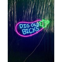 Neon Schild Dig Old Bicks Licht, Led Benutzerdefiniertes Licht Zimmer Wand Dekor Benutzerdefinierte von EASYNEON