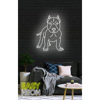 Pit Bull Neon Zeichen. Wanddekoration, Neonschilder, Hund von EASYNEON