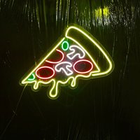 Pizzascheibe - Led Neon Schild, Wanddeko, Wandschild, Neonlicht, Weihnachtsgeschenk von EASYNEON