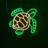 Schildkröte Neon Schild, Unterwasser Tier Licht, Meerestier Led Meeresschildkröte Custom Schild von EASYNEON
