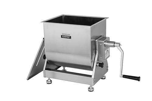 Manueller Fleischmischer, 15,9 kg Fassungsvermögen/20 l Tank, Kippbehälter, Edelstahl, kommerzielle Wurstmischmaschine mit Getriebe, mit Deckel, Rinder-Handmixer Manueller Fleischmischer, 15,9 kg Fassungsvermögen/20 l Tank, Kippbehälter, Edelstahl, kommerzielle Wurstmischmaschine mit Getriebe, mit Deckel, Rinder-Handmixer von EASYROSE
