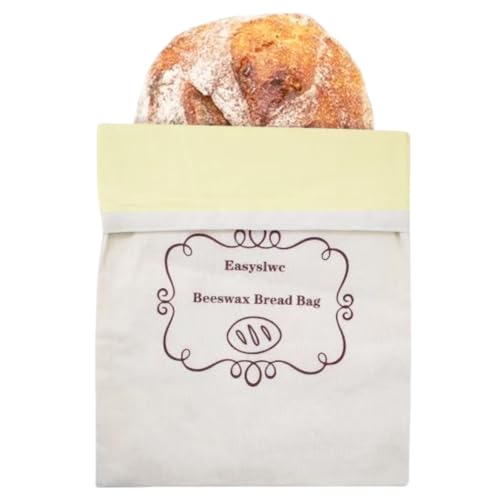 Wiederverwendbare Bienenwachs-Brotbeutel für Sauerteig & hausgemachtes Brot, XL gewachste Baumwollbrot-Aufbewahrungsbeutel, um Sauerteig frisch zu halten, gefriergeeignet, umweltfreundlich von EASYSLWC
