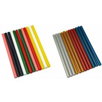 24 Heißklebesticks 11,2mm x 200mm Klebesticks farbig bunt Glitzer von EASY WORK