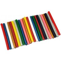 24 Heißklebesticks 7,2mm x 100mm farbig bunt Glitzer von EASY WORK