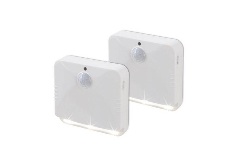 EASYmaxx Bewegungsmelder innen & außen, automatisch & 120° Winkel, LED Sensorenlicht 2er-Set von EASYmaxx