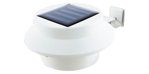 EASYmaxx Solar-Leuchte für Dachrinne 3er-Set | mit Tageslichtsensor, kabellos [weiß] von EASYmaxx